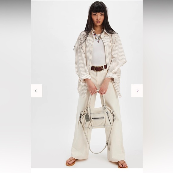 NWOT free people Sabine Striped Articulated Shirt - Picture 1 of 15